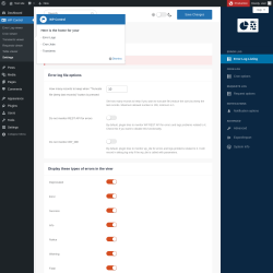 Page screenshot: WP Control  → Settings