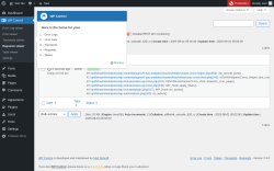 Page screenshot: WP Control  → Requests viewer