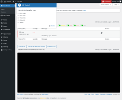 Page screenshot: WP Control ‹ Test site — WordPress