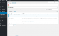 Page screenshot: Plugins &lsaquo; Test site &mdash; WordPress