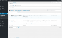 Page screenshot: Plugins &lsaquo; Test site &mdash; WordPress