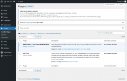 Page screenshot: Plugins &lsaquo; Test site &mdash; WordPress
