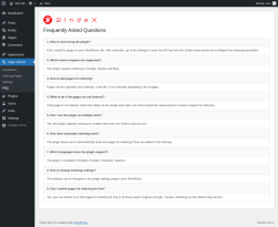 Page screenshot: Page Indexer → FAQ