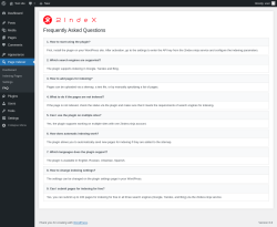 Page screenshot: Page Indexer → FAQ