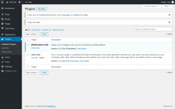 Page screenshot: Plugins &lsaquo; Test site &mdash; WordPress