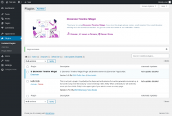 Page screenshot: Plugins &lsaquo; Test site &mdash; WordPress