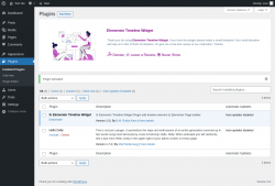Page screenshot: Plugins &lsaquo; Test site &mdash; WordPress