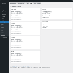 Page screenshot: Settings &rarr; 404 Solution &rarr; Stats