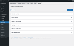 Page screenshot: Settings &rarr; 404 Solution &rarr; Options