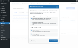Page screenshot: Settings &rarr; 404 Solution