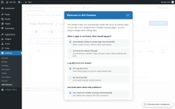Page screenshot: Settings &rarr; 404 Solution