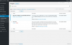 Page screenshot: Plugins &lsaquo; Test site &mdash; WordPress