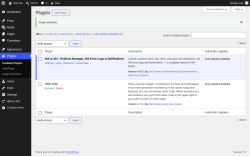 Page screenshot: Plugins &lsaquo; Test site &mdash; WordPress