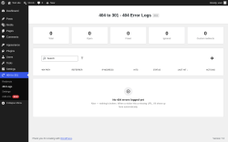 Page screenshot: 404 to 301 &rarr; 404 Logs