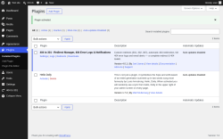 Page screenshot: Plugins &lsaquo; Test site &mdash; WordPress
