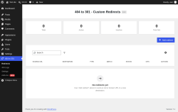 Page screenshot: 404 to 301