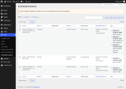 Page screenshot: Tools &rarr; Scheduled Actions