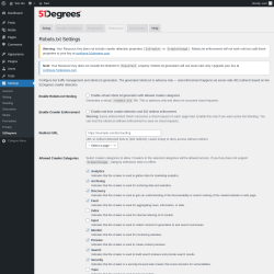 Page screenshot: Settings &rarr; 51Degrees &rarr; Robots.txt