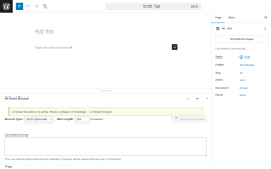 Page screenshot: Add Page ‹ Test site — WordPress
