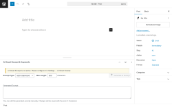 Page screenshot: Add Post ‹ Test site — WordPress