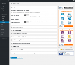 Page screenshot: Settings &rarr; a3 Lazy Load