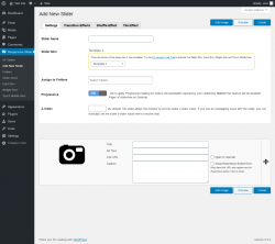Page screenshot: Responsive Slider &rarr; Add New Slider
