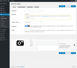 Page screenshot: Responsive Slider &rarr; Add New Slider