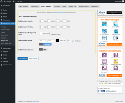 Page screenshot: Responsive Slider &rarr; Widget Skin &rarr; Card Container