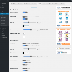 Page screenshot: Responsive Slider &rarr; Card Skin &rarr; Controls