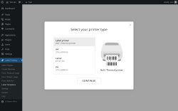 Page screenshot: Label Printing → Label Templates