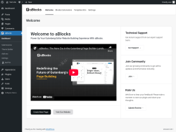 Page screenshot: Dashboard - aBlocks