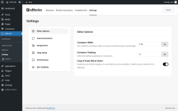 Page screenshot: aBlocks → Settings