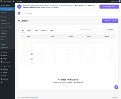 Page screenshot: Academy LMS → Lessons