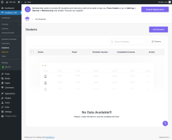 Page screenshot: Academy LMS → Students