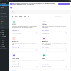 Page screenshot: Academy LMS → Add-ons