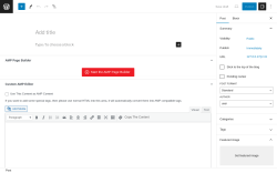 Page screenshot: Add New Post &lsaquo; Test site &mdash; WordPress
