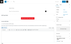 Page screenshot: Add New Page &lsaquo; Test site &mdash; WordPress