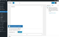 Page screenshot: Widgets &lsaquo; Test site &mdash; WordPress