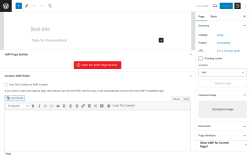 Page screenshot: Add New Page &lsaquo; Test site &mdash; WordPress