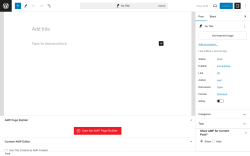 Page screenshot: Add New Post &lsaquo; Test site &mdash; WordPress