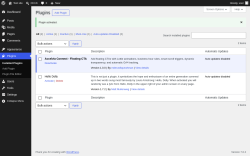 Page screenshot: Plugins &lsaquo; Test site &mdash; WordPress