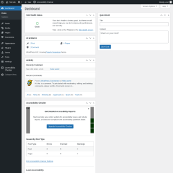 Page screenshot: Dashboard ‹ Test site — WordPress