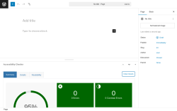 Page screenshot: Add Page ‹ Test site — WordPress