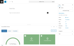 Page screenshot: Add Post ‹ Test site — WordPress