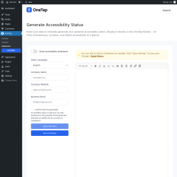Page screenshot: OneTap &rarr; Statement