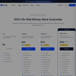 Page screenshot: OneTap &rarr; Get PRO