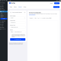 Page screenshot: OneTap &rarr; Statement