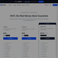 Page screenshot: OneTap &rarr; Get PRO