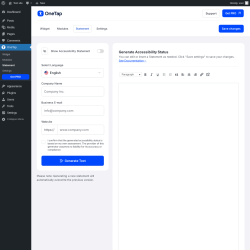 Page screenshot: OneTap &rarr; Statement
