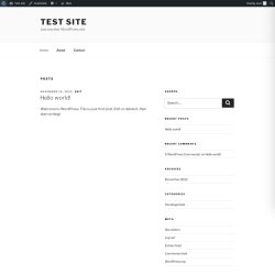 Page screenshot: Test site &ndash; Just another WordPress site